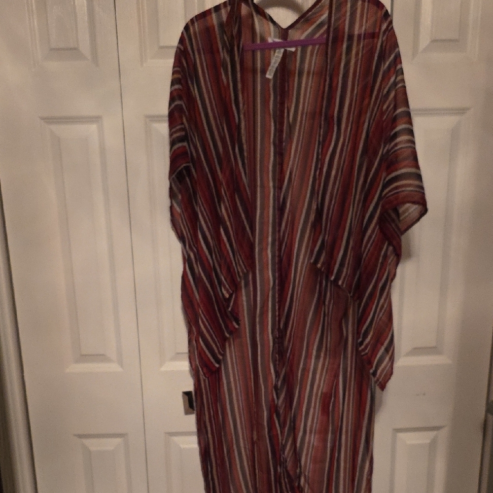 BCBGeneration Multicolor Striped Kimono